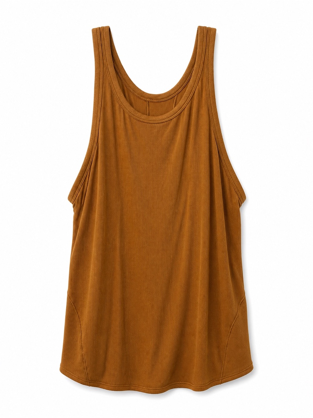 Lululemon Ribbed Racerback Tank Top Caramel Brown Relaxed Fit Size Tag Removed